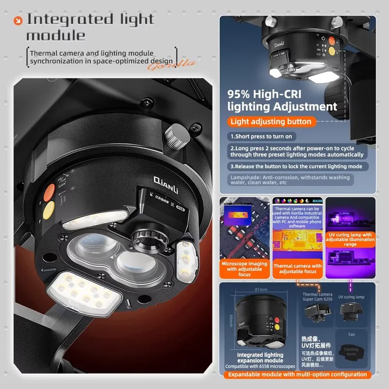 Mikroskop Trinokuler Qianli 65 - Electronics Repairing ulasan dan harga